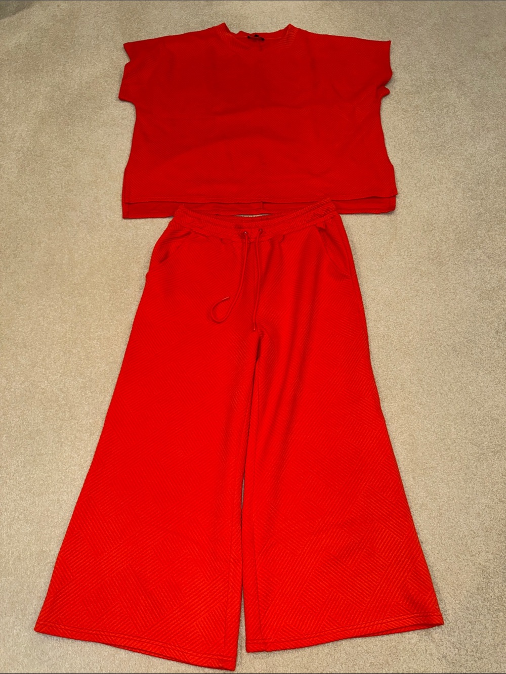 Orange/Red Two-Piece Set